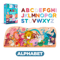 TOI Enlightenment  Interactive Puzzle Alphabet Numerals Season Clock Children's Educational Toy