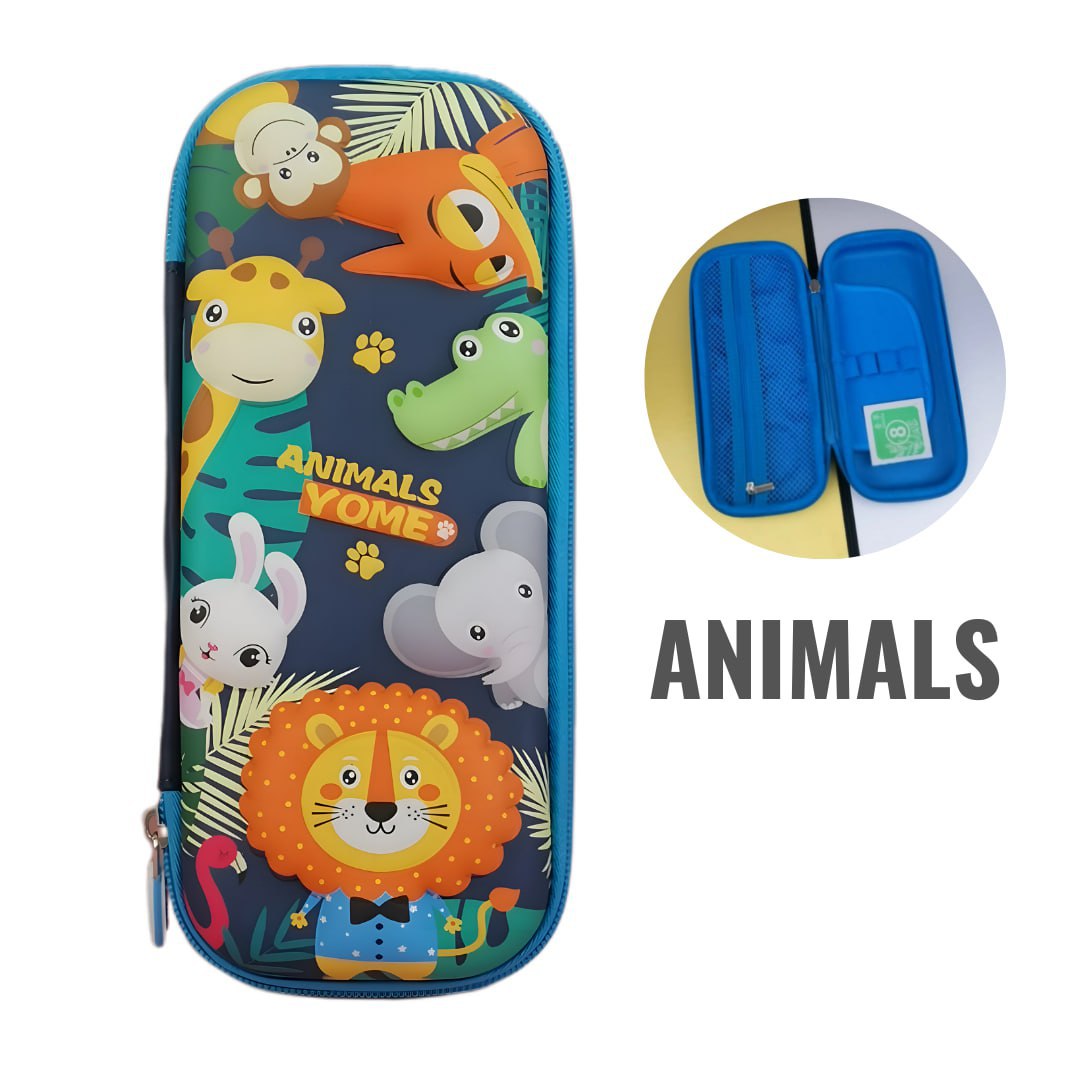 3D Cute Cartoons School Stationery Pen Box For Kids Adorable Pencil Case by WISHLAND