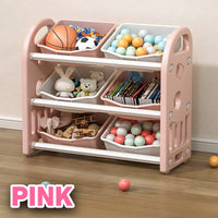 3 Layer Toy Storage 6 Basin Toy Organizer Toy Rack for Children by WISHLAND