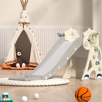 Unicorn Slide with Balls & Rings Indoor Foldable Slide by WISHLAND