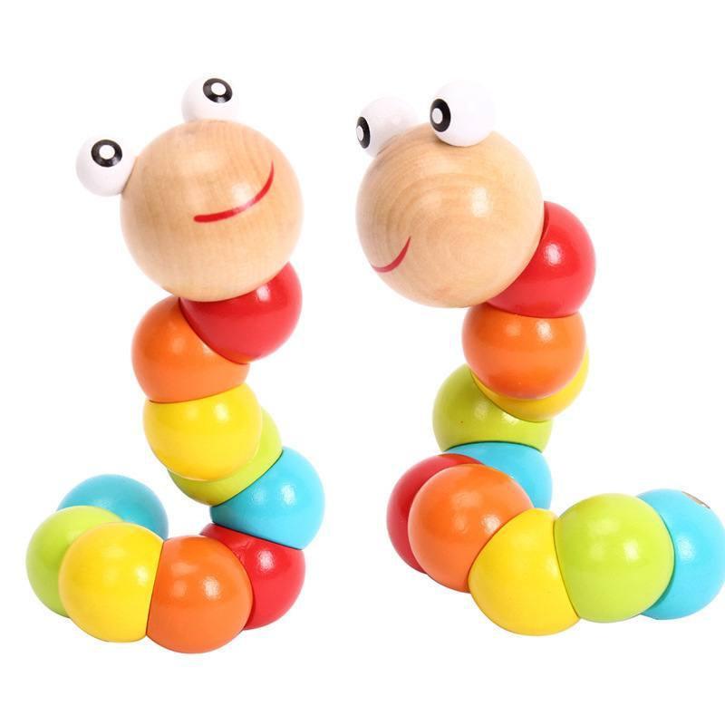 Wooden Caterpillar Wooden Worm Educational Toy for Babies by WISHLAND