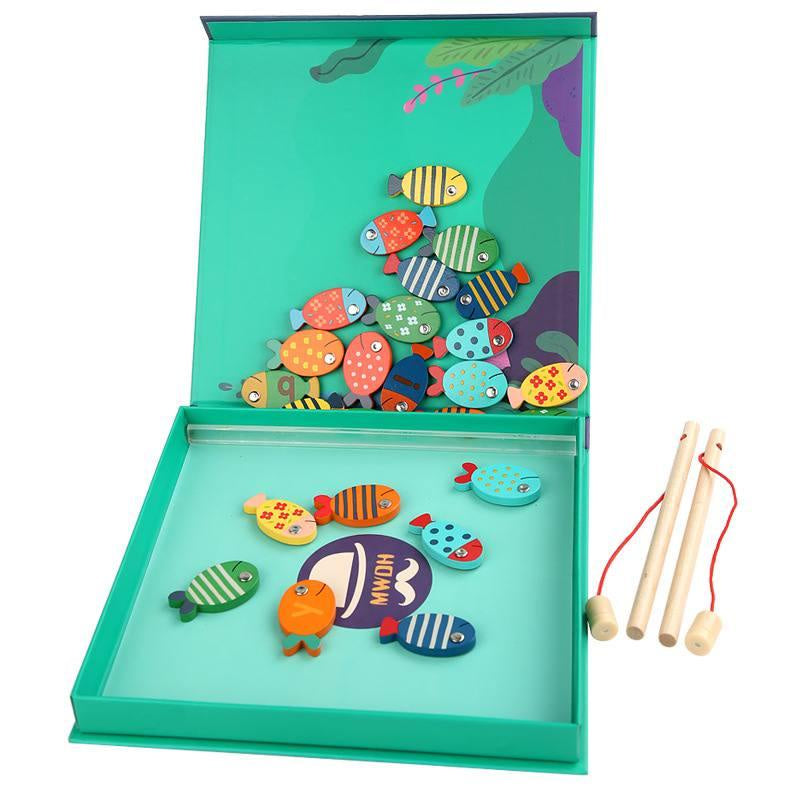 Let's Go Fishing Learning Spelling Wooden Educational Toy by WISHLAND