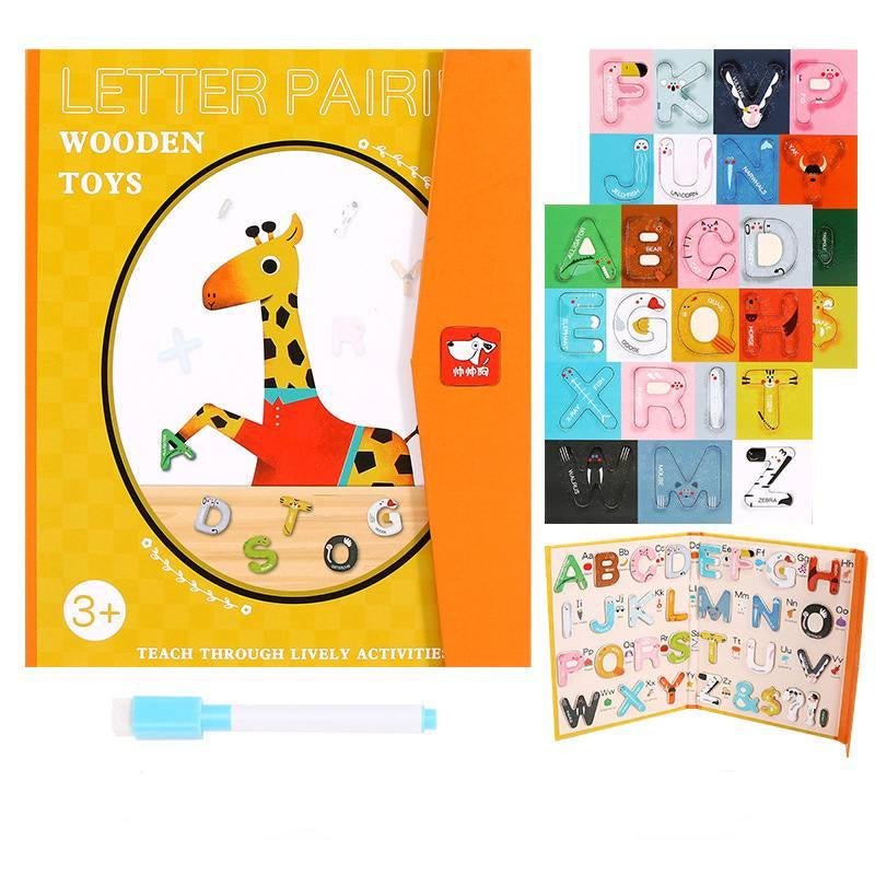 Magnetic Letter Pairing Learning Alphabet Educational Toy for Kids by WISHLAND