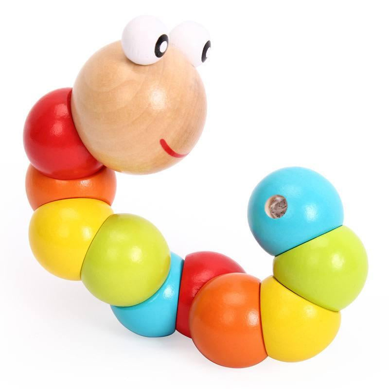 Wooden Caterpillar Wooden Worm Educational Toy for Babies by WISHLAND