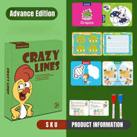 Crazy Lines Tracing Early Pad Learning Flash Cards for Kids by WISHLAND