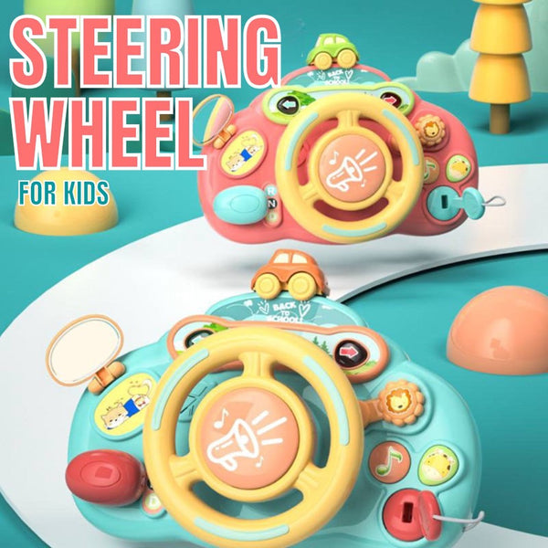 SOBEBEAR Steering Wheel First Driving Educational Baby Musical Toy with Light and Sound by WISHLAND