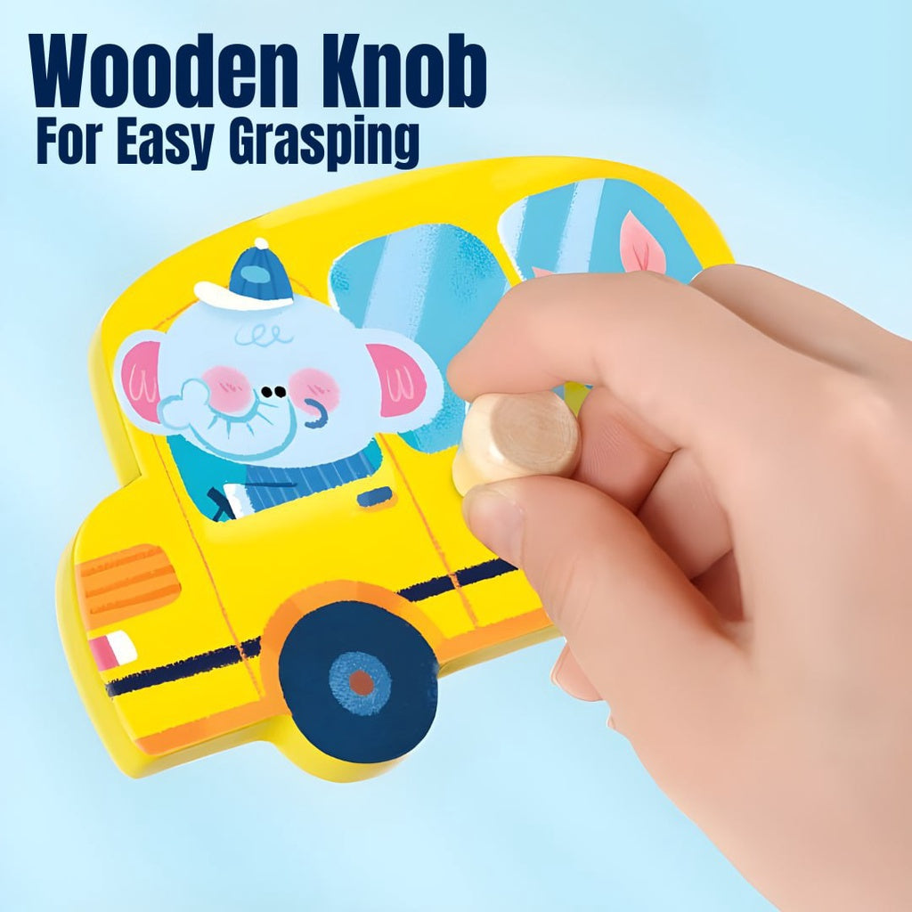 TOI Wooden Knob Puzzle Educational Wooden Peg Puzzles for Kids