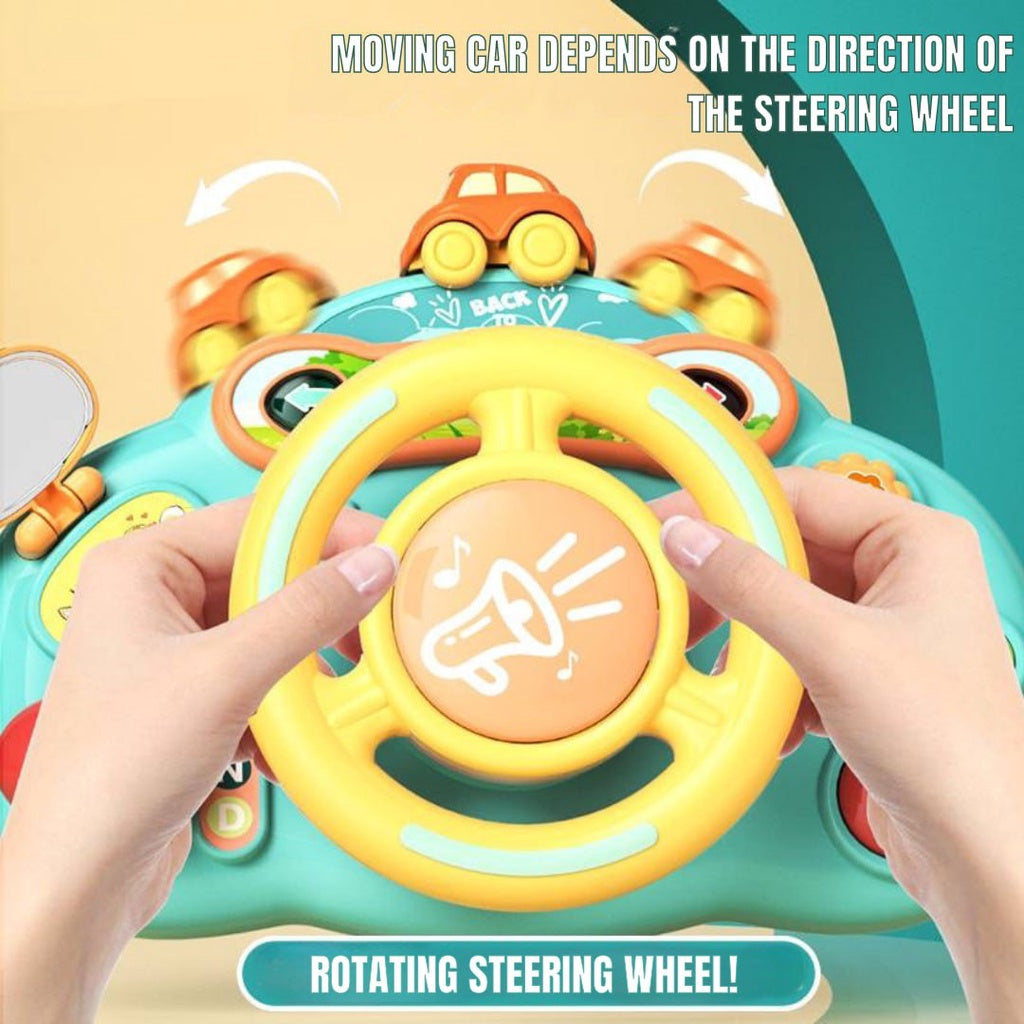 SOBEBEAR Steering Wheel First Driving Educational Baby Musical Toy with Light and Sound by WISHLAND