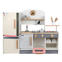 Wooden Fridge Kitchen with Grilling Rack for Kids Pretend Play by WISHLAND