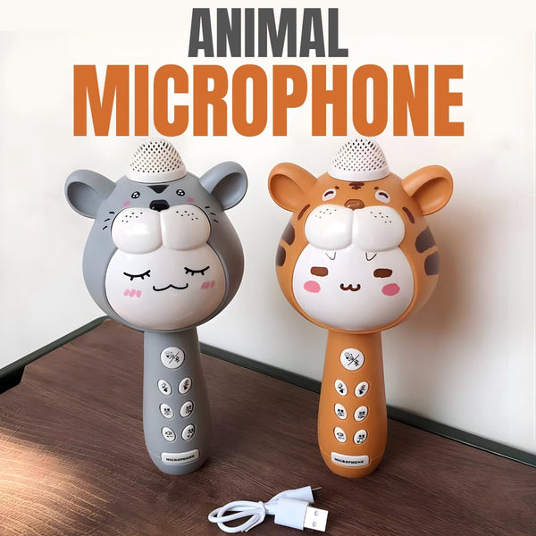 Children Microphone with Bluetooth Speaker Animal Design Mic for Kids by WISHLAND