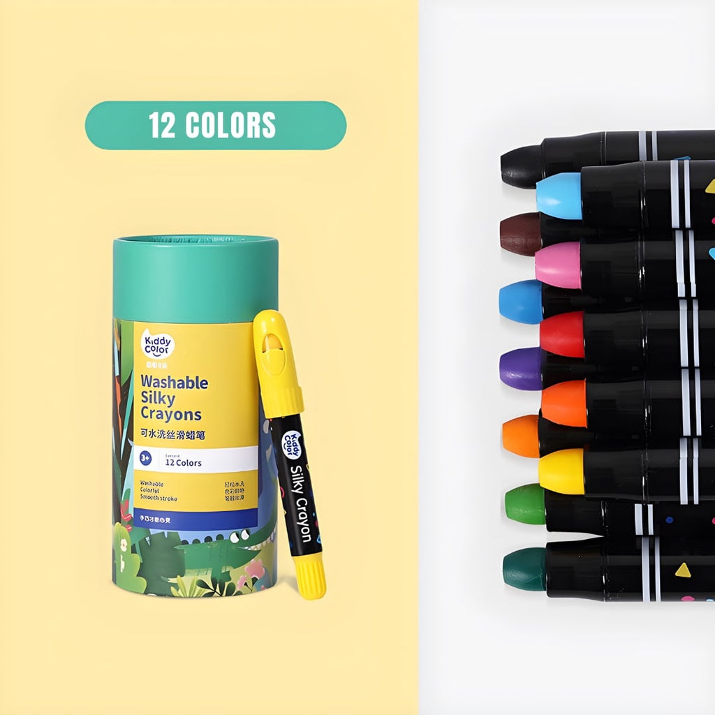 SYOK] Silky crayon for kids non toxic washable cute painting