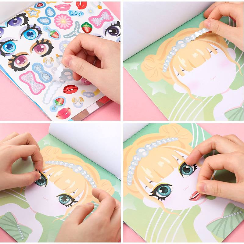 Fashionista Make A Face Sticker Activity Set for Kids by WISHLAND