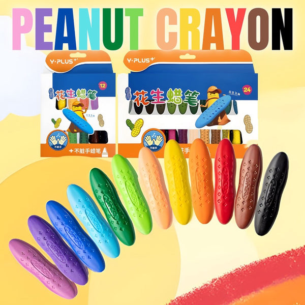 Peanut Shaped Washable Non-Toxic Crayons for Kids by WISHLAND