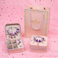 DIY Charm Bracelet and Necklace Making Kit with Jewelry Box for Kids by WISHLAND