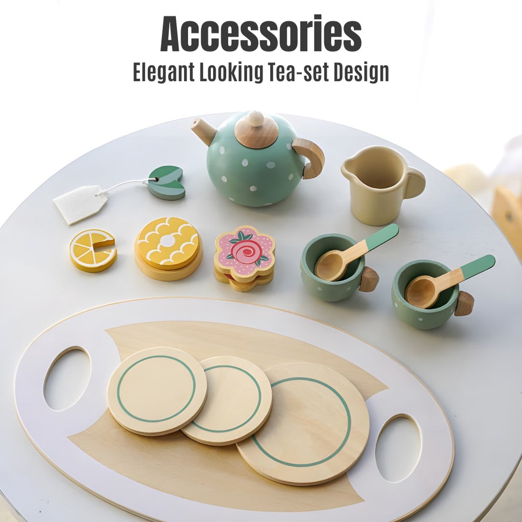 Price is Firm - Wooden Tea Party Set 28 Pcs Toddler Tea Set with Cupcake Stand & Food Pretend Play | Used - like new | $15.00 | Florence, Kentucky Price is Firm - Wooden Tea Party Set 28 Pcs Toddler Tea Set with Cupcake Stand & Food Pretend Play | Used - like new | $15.00 | Florence, Kentucky