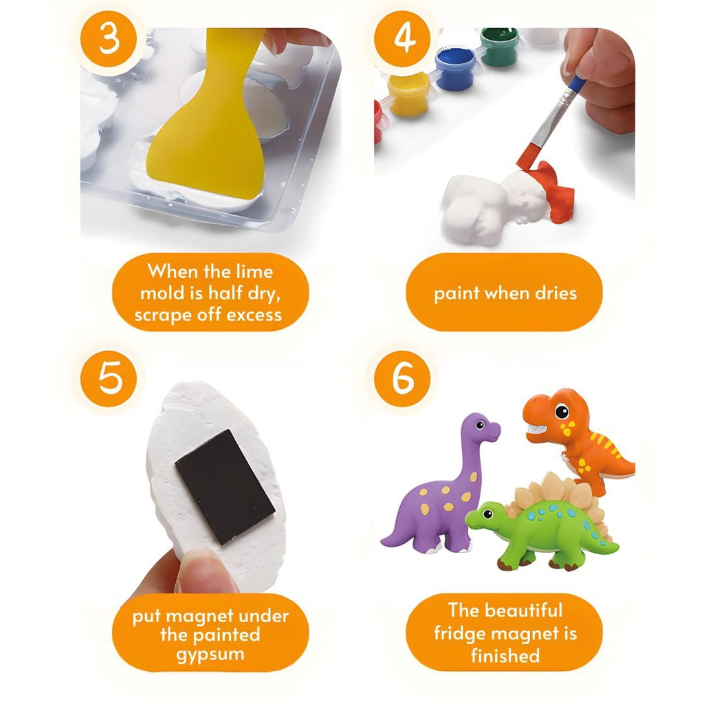 DIY Mould and Paint Plaster Fridge Magnets Kit for Kids by WISHLAND