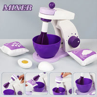 Wooden Purple Mini Appliances for Kids Cooking Pretend Play by WISHLAND