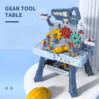 Gear Tool Table Stand Construction Tool Toy for Kids by WISHLAND