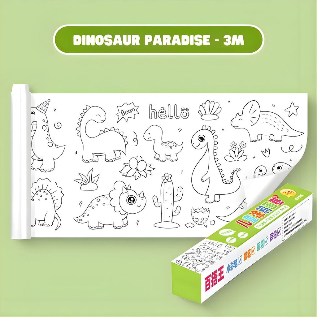 Graffiti Scroll Wall Sticker Coloring Paper Roll 3 Meters 10 Meters Educational Doodling Sticker for