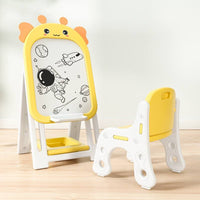 Bee Design Easel Board Drawing Board with Chair for Kids Educational Toy by WISHLAND