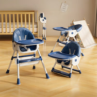 Multifunctional Rocking High Chair Adjustable Table and Foldable with Wheels for Kids by WISHLAND