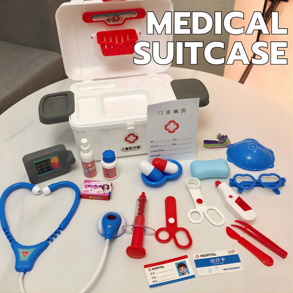 Medical Suitcase Surgeon Kit Doctor Kit Pretend Play for Kids by WISHLAND