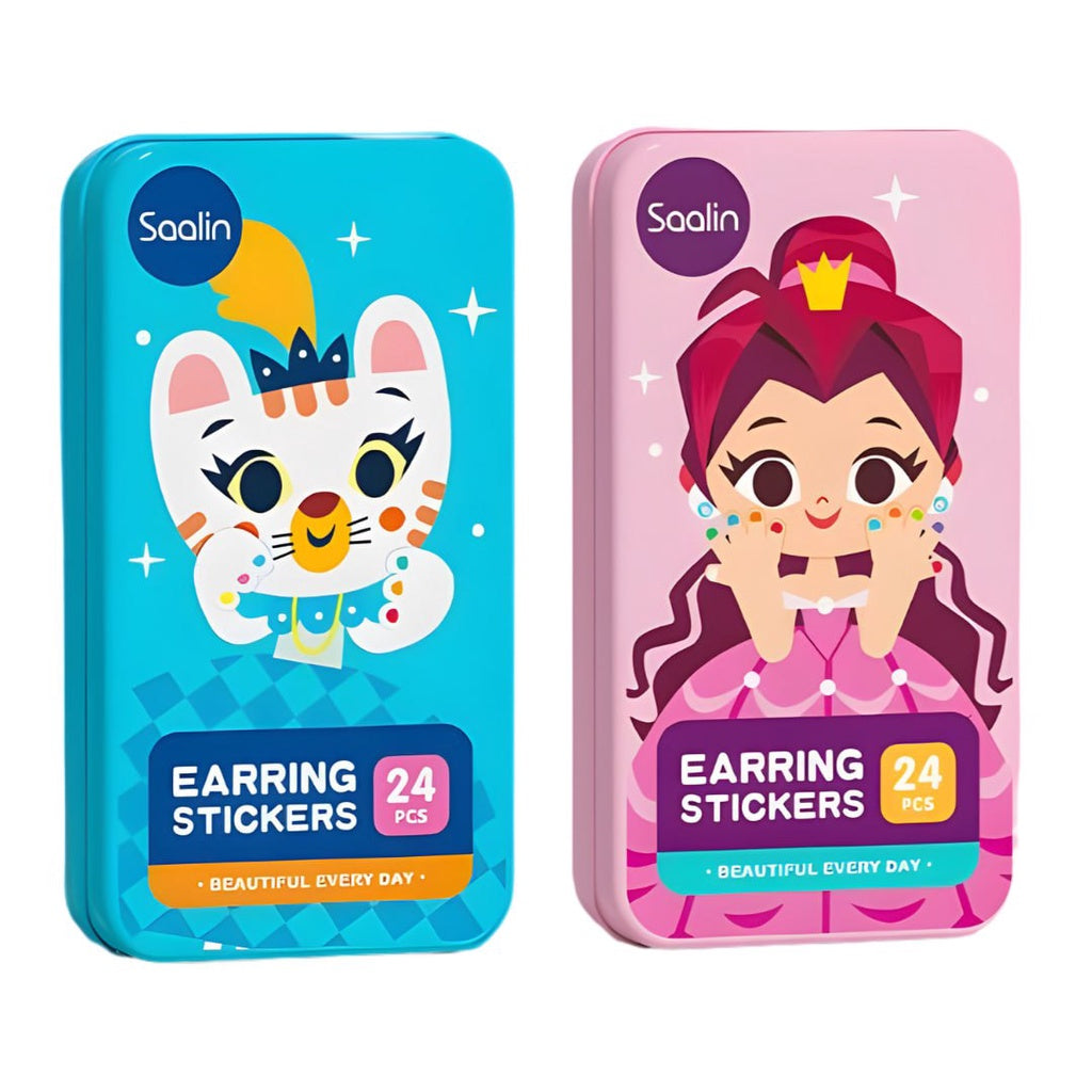 SAALIN Earring Self Adhesive Stickers for Kids Fashion Pretend Play by WISHLAND