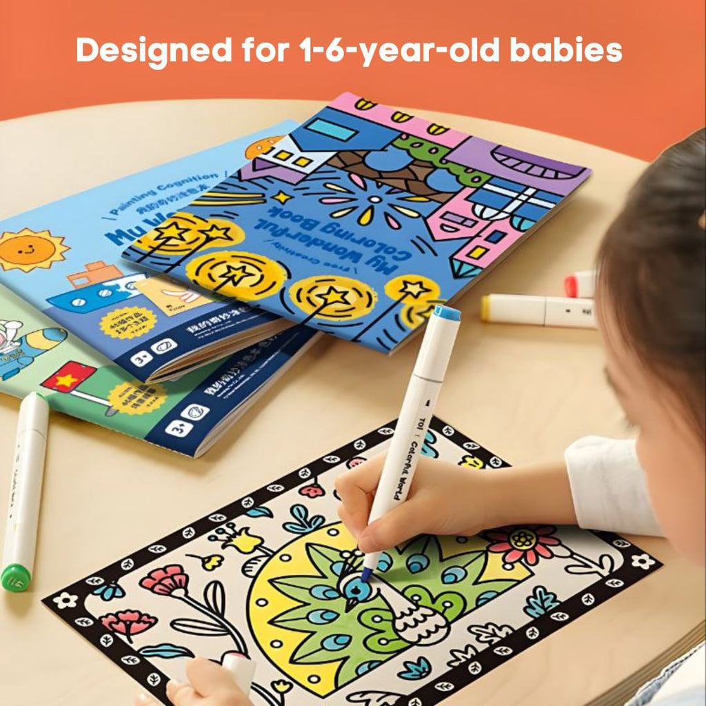 TOI Wonderful Coloring Book for Kids Doodle Drawing Pad Educational Toy