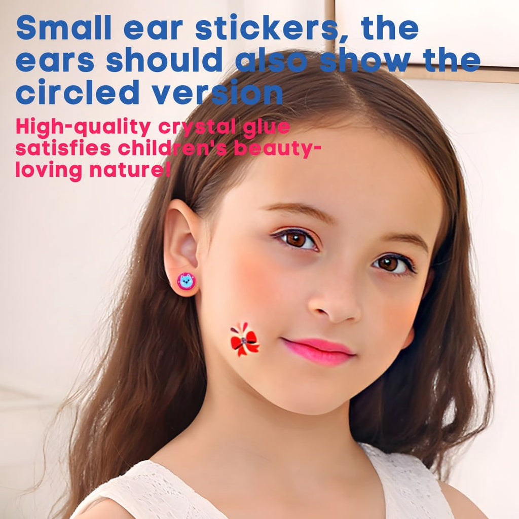 SAALIN Earring Self Adhesive Stickers for Kids Fashion Pretend Play by WISHLAND