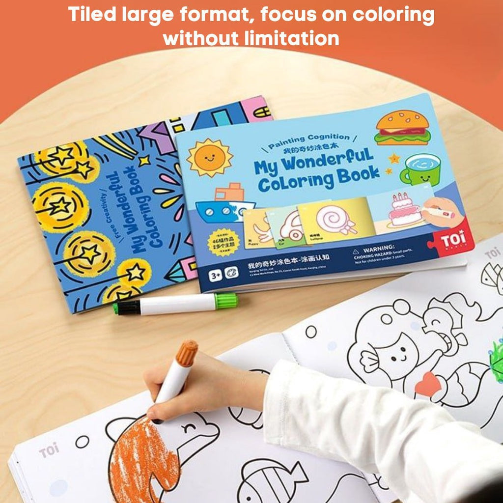 TOI Wonderful Coloring Book for Kids Doodle Drawing Pad Educational Toy