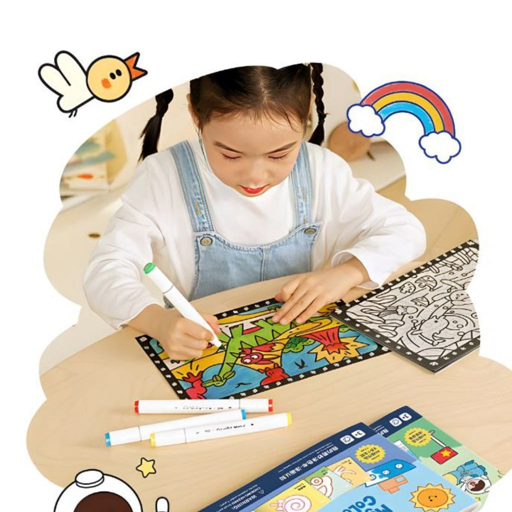 TOI Wonderful Coloring Book for Kids Doodle Drawing Pad Educational Toy