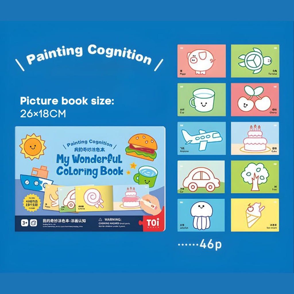 TOI Wonderful Coloring Book for Kids Doodle Drawing Pad Educational Toy